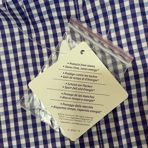 KS Signature Men's Long Sleeves Plaid Shirt Button Up Size‎ 17 Tall New - Picture 6 of 12